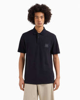 Arman i E-xchan g Black Patch Logo Premium Polo T-Shirt
