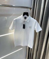 Arman i Exchang e White Patch Logo Premium Polo T-Shirt
