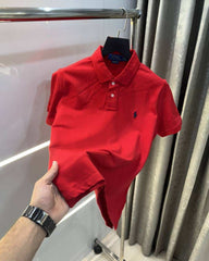 Ralp h lauren Red Embroidery Logo Classic Polo T-Shirt