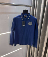 Versac e Couture Petrol Blue Logo Work Imported Polo T-Shirt