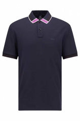 Hugo bos s Navy Blue Collar Logo Premium Polo T-Shirt