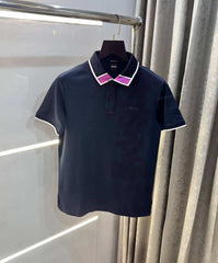Hugo bos s Navy Blue Collar Logo Premium Polo T-Shirt