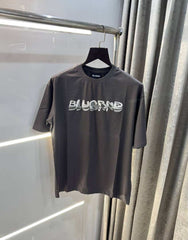Bluorn g Dark Grey EmBosSed Print Imported Oversized T-Shirt