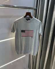 Ralp h lauren Grey Premium Knitted T-Shirt