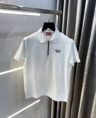 Diese l White Logo Work Imported Polo T-Shirt
