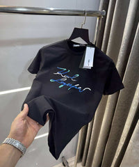 Karl Lagerfeld Black Logo Print Imported T-Shirt