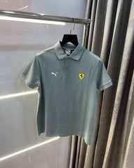 Pum a F3r-RARI Edition Aqua Green Premium Polo T-Shirt
