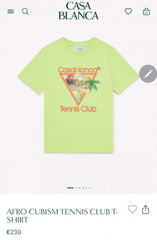 Casablanc a Green Logo Print Imported T-Shirt