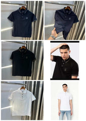 Arman i Exchang a White Patch Logo Premium Polo T-Shirt