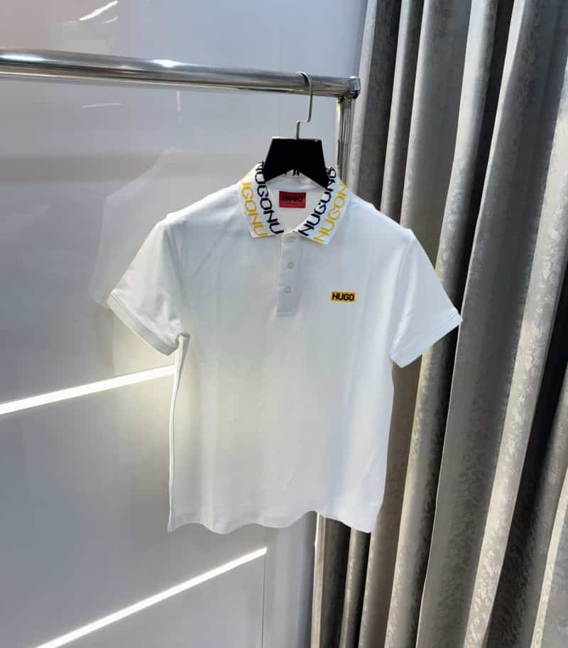 Hugo bos s White Logo Work Premium Polo T-Shirt