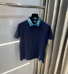 Versac e Couture Blue Collar Look Imported Polo T-Shirt