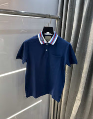 Gucc i Petrol Blue Shoulder Look Imported Polo T-Shirt
