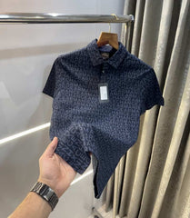 Arman i Exchange Navy Blue Monogr...AM Premium Polo T-Shirt