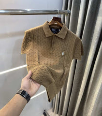 Ralph Laure n Brown Knitted Polo T-Shirt