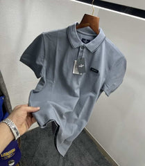Hacket Grey Patch Logo Premium Polo T-Shirt