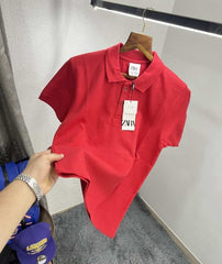 Zar_a Red Premium Classic Polo T-Shirt