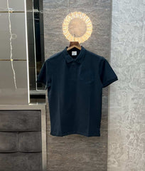 Burberry English Green Embroidery Logo Premium Polo T-Shirt