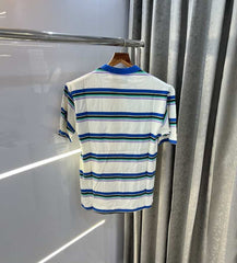 Guess Printed White Blue Imported Oversized T-Shirt