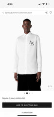 Arman i Exchange White Logo Print Shirt With Premium Box Packing And Carry Bag