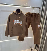 Ai r Jordan Brown Embroidery Logo Imported Tracksuit