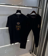 Dolce&Gabban a Black Embroidery Logo Imported Tracksuit With Brand Carry Bag