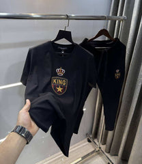 Dolce&Gabban a Black Embroidery Logo Imported Tracksuit With Brand Carry Bag