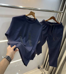 Arman i Exchange Navy Blue Logo Work Imported Oversized Tracksuit