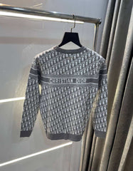 Christian Dio r Grey Knitted Imported Pull Over