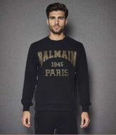 Balmai n Paris Black Logo Print Premium Sweatshirt