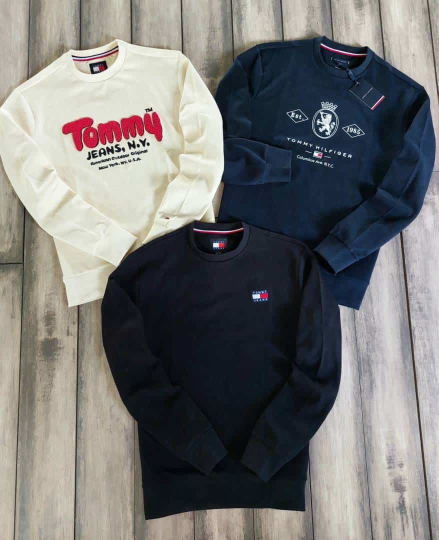 Tomm Hilfiger Navy Blue Logo Work Premium Sweatshirt