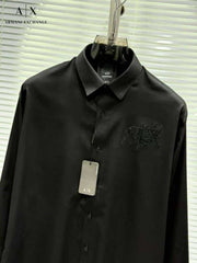 Arman i E·xchange Black EmB0Ssed Logo Shirt With Premium Box Packing