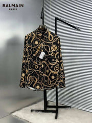 Balmai n Paris Black Printed Shirt With Premium Box Packing And Carry Bag