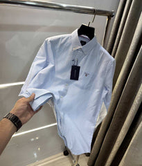 Gant Sky Blue Small Checks Premium Classic Shirt
