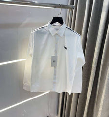 Calvi n Klein White Shoulder Look Premium Classic Shirt