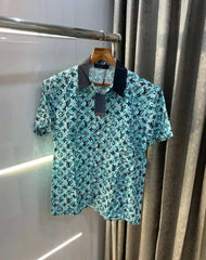 lOuiS vUiTTon Blue All Over Printed Imported Premium Half Shirt