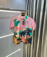 Zar a pink all over printed imported half shirt