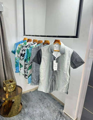 Zar a Sky Blue Printed Premium Half Shirt