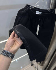 CA1_vIN. KLeIn Black Patch Logo Premium TrackPant