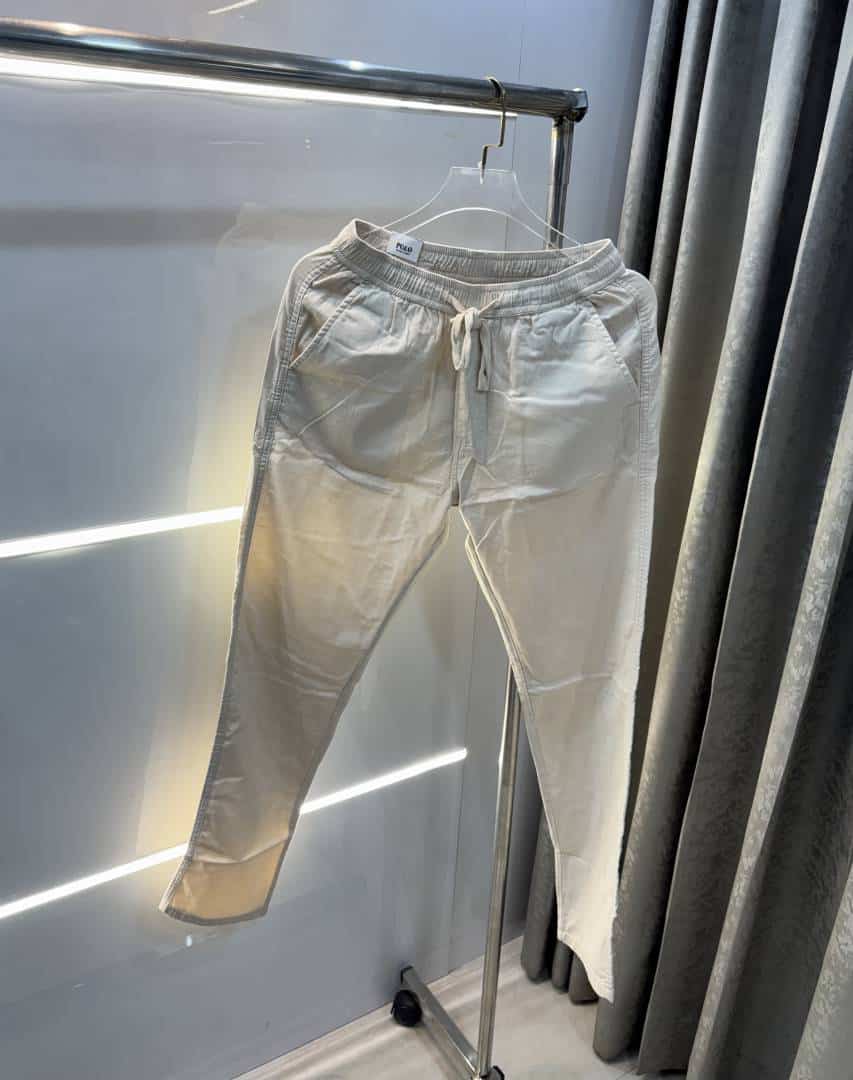 Ralp Lauren Cream Premium Classic Cotton Pant
