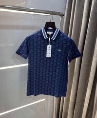 Lacost e Blue Embroidery Logo Premium Polo T-Shirt