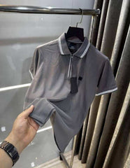 Arman i Exchange Grey Patch Logo Premium Polo T-Shirt