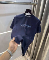 Calvin Klein Navy Blue Logo Print Premium T-Shirt