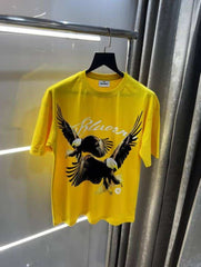 Bluorang Yellow Eagle EmBosS..ed Print Imported Oversized T-Shirt