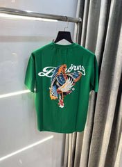 Bluoran g Green Embossed Print Imported Oversized T-Shirt