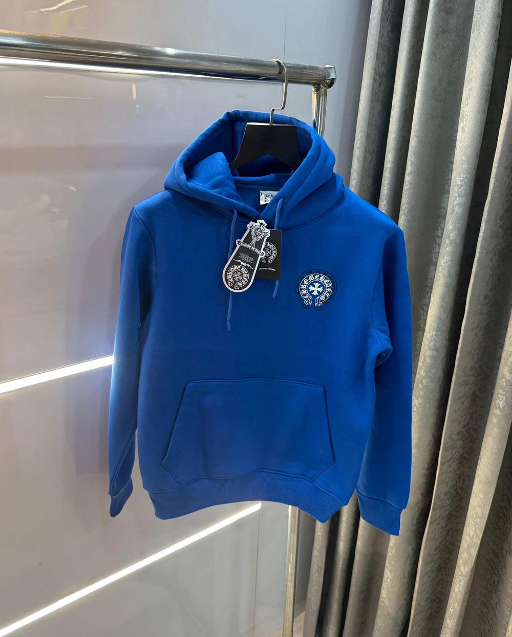 Chrome Hearts Black Embroidery Logo Imported Hoodie