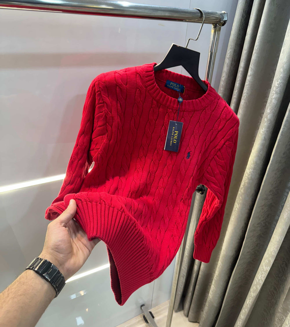 Ralph Laure n red Imported Knitted Pull Over