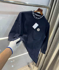 Balmai n Paris Navy Blue Logo Work Imported Sweatshirt