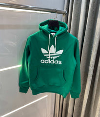 Adida s Green Logo Print Premium Classic Hoodie