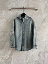 L0ewe Greenish Designer Imported Denim Jacket