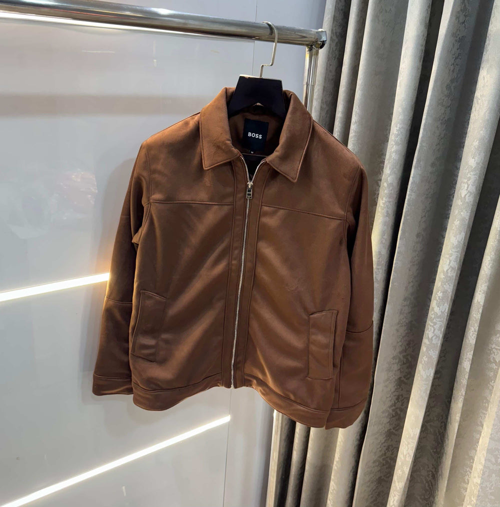 Hugo bos s Tan Imported Sweado Bomber Jacket